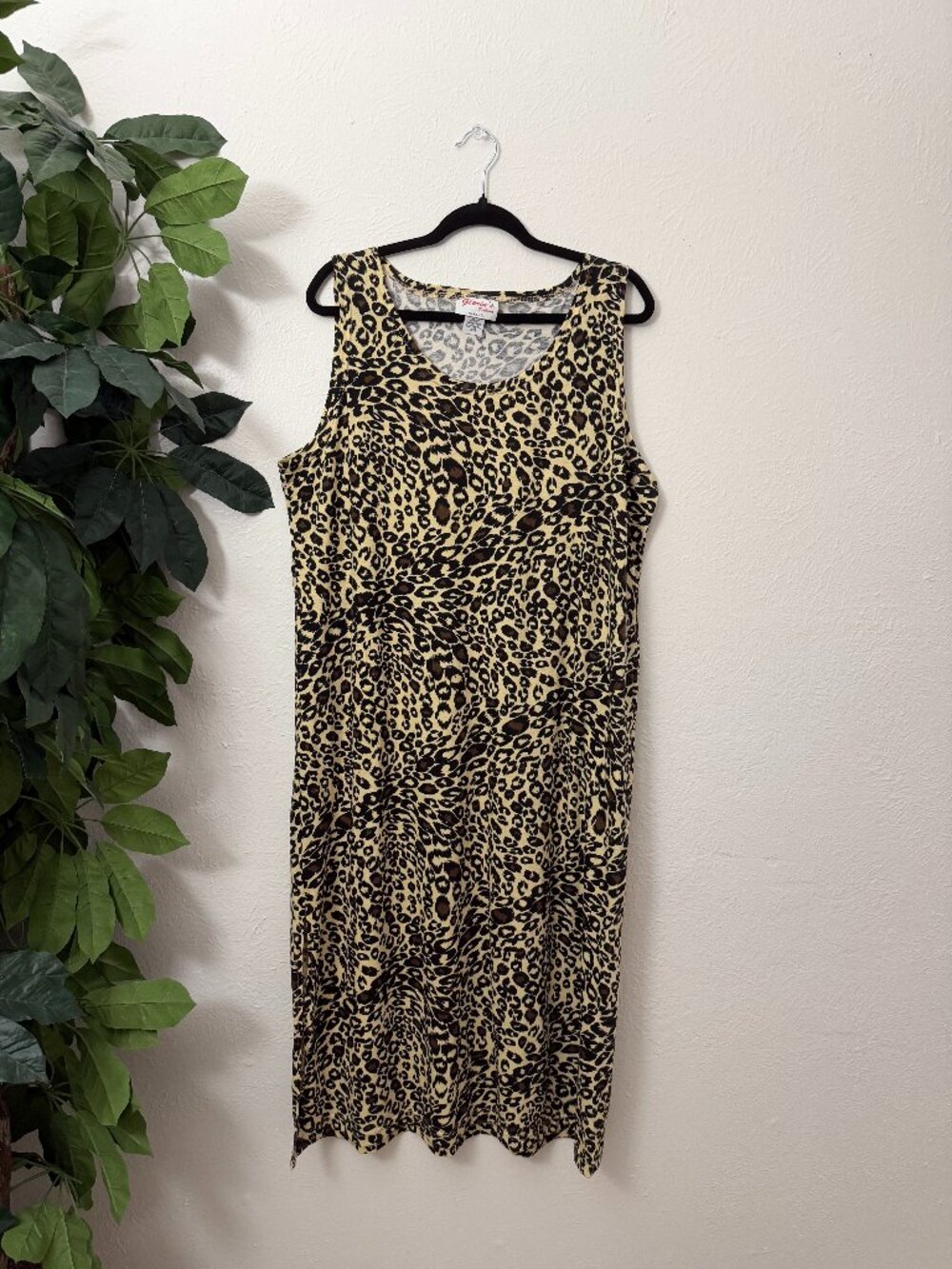 Gloriaβs Fashion Vintage Sleeveless Leopard Maxi Nightgown House Dress Womenβs L